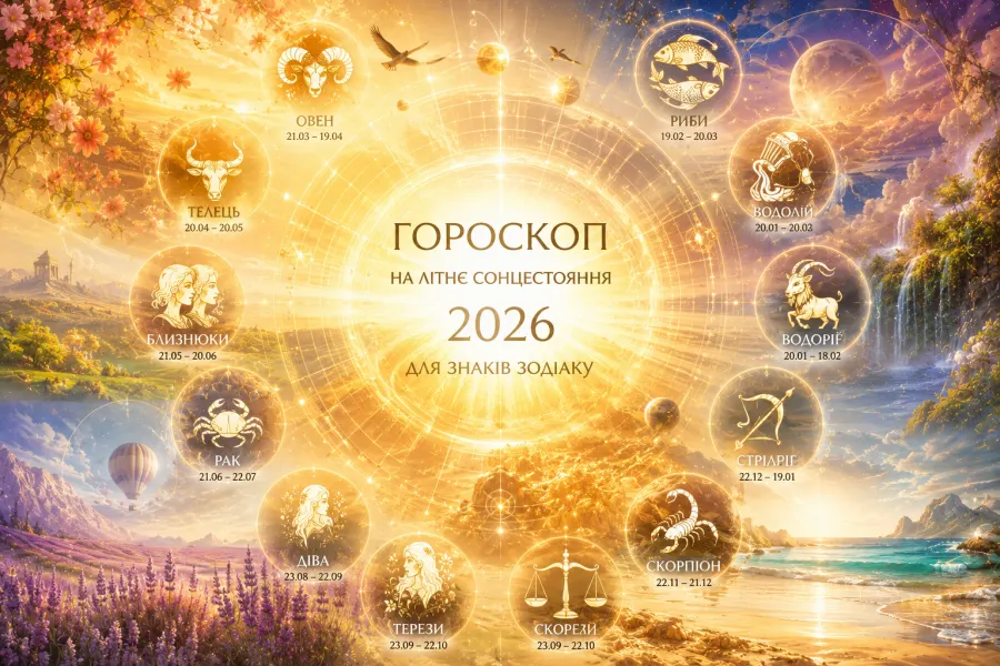 Гороскоп на літнє сонцестояння 2026 для знаків зодіаку: Хірон, що змінюється і куди рухатися далі
